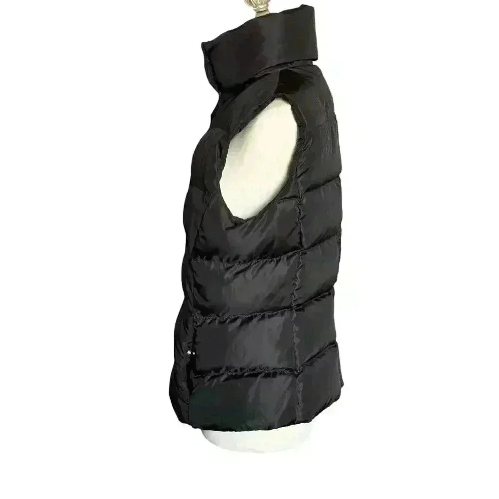 J. Crew Down Filled Black Puffer Jacket Vest Women’s Size Small